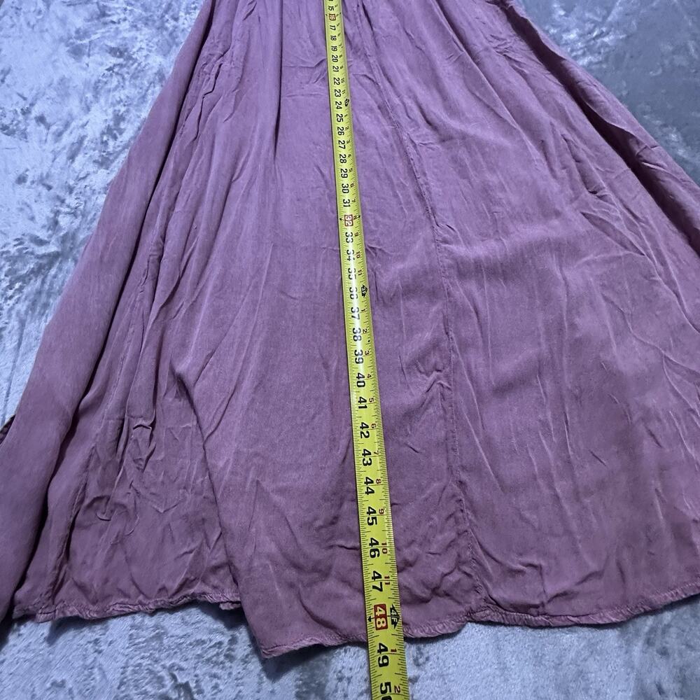 Raviya Off The Shoulder Maxi Dress Womens Size S Pink Mauve Mineral Wash Smocked - Picture 9 of 9